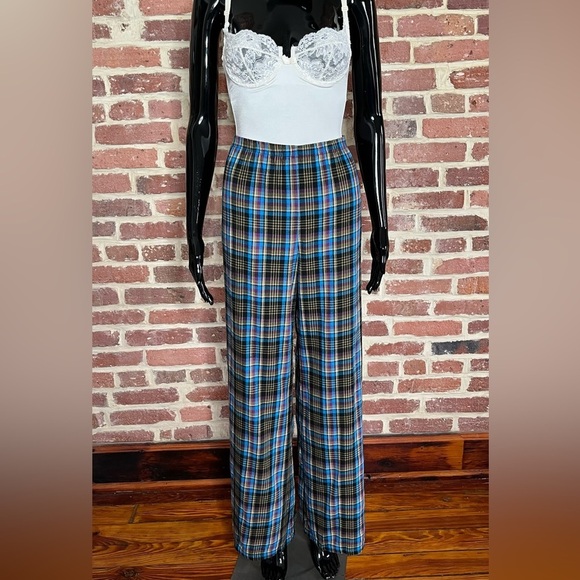 Savage x Fenty Tied Up Tartan Open-Back  Pajama  Pants in Size Small - Picture 2 of 5